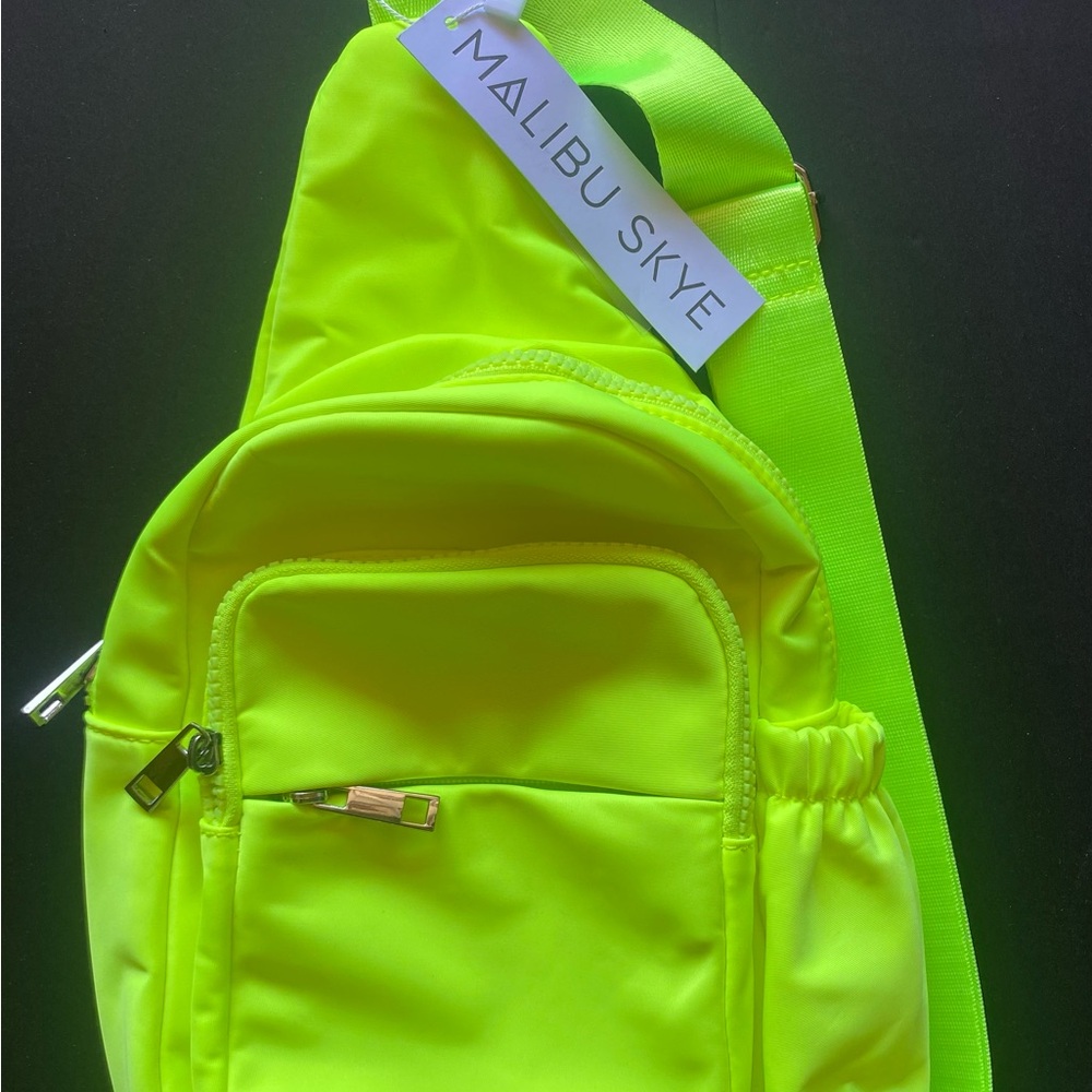 Malibu Skye Neon Green Crossbody Bag
